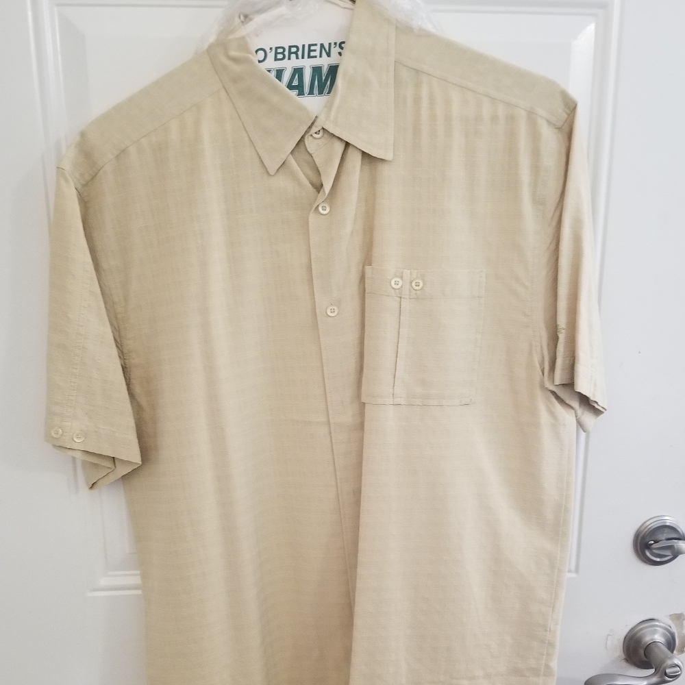 Pale Yellow Short Sleeve Button Down - 2 For $35